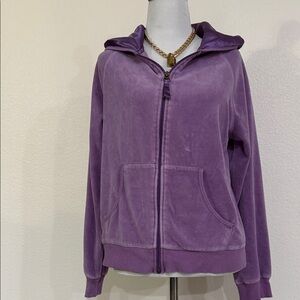 Vintage NYL New York Laundry Women's Purple Zip-Up Jacket Size Large Pre Loved